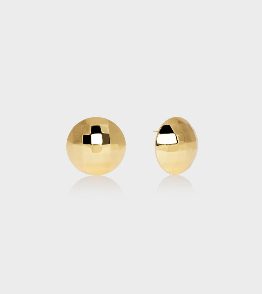 Disco Ball Gold Earrings